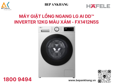 Máy giặt lồng ngang LG AI DD™ Inverter 12kg màu xám - FX1412N5S